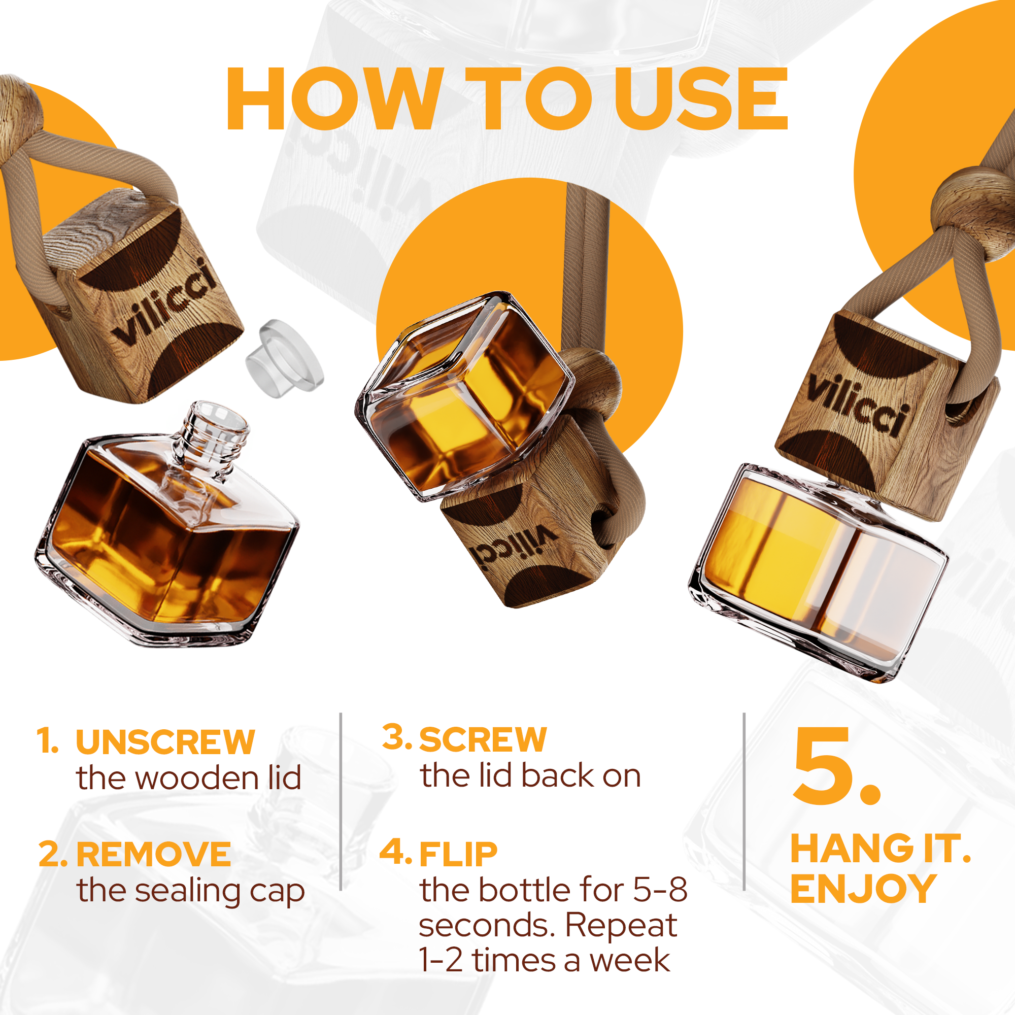 Step-by-step use guide for Pharaoh In a Tie car diffuser by Vilicci