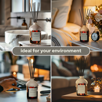 Vilicci Pure Reverie home diffuser displayed in bathroom, bedroom, office, and living room settings


